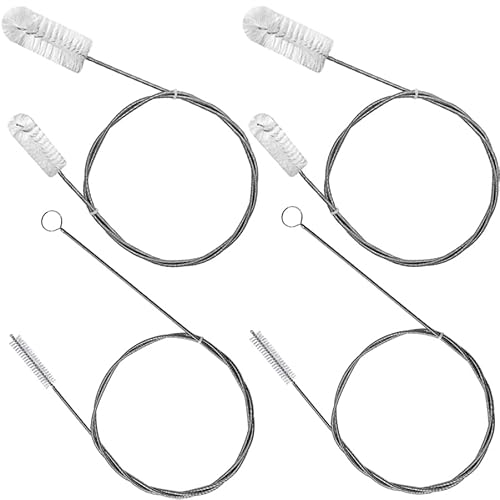 4 Stück Abflussbürste Lange 160cm Flexibel Abflussreiniger Bürste Schlauchbürste für Kühlschrankabflüsse/Geschirrspüler Luftspalt/Aquarienpflege/Autoschiebedächer/Kraftstofftank Ablasslöcher