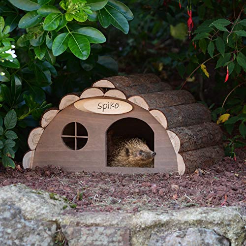 CKB LTD Holzhaus für Igel oder Meerschweinchen – Outdoor Schuppen – Hotel kann auch für den Winterschlaf für Gartenhaus verwendet Werden – 33,5 x 34 x 19 cm Igelhaus