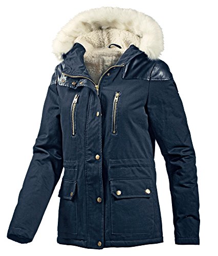 LTB Jeans Damen Gosha Coat Jacke, Blau (Navy 301), 38 (Herstellergröße: M)