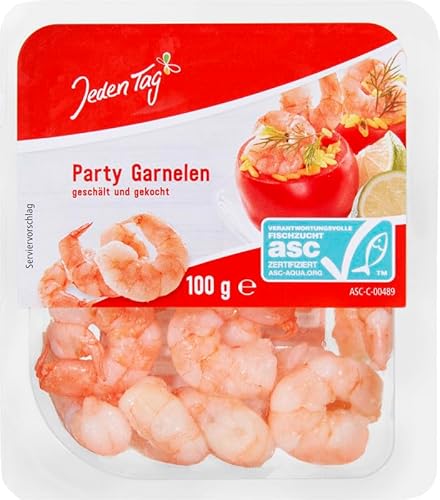Jeden Tag Party Garnelen Gekocht & Geschält 100g Packung