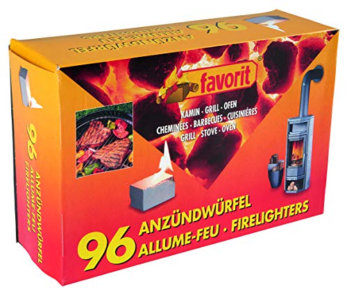 Favorit Anzündwürfel weiß, 96 Stück – Anzünder für Kamin, Grill und Ofen – 1247