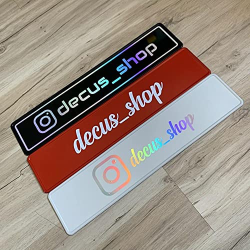 Decus Shop Wunschname Kennzeichen Nummernschild Instagram TikTok Show and Shine Fotoshooting Videodreh