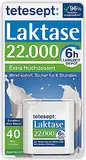 tetesept Laktase 22.000 – Laktasetabletten bei Laktoseunverträglichkeit – Nahrungsergänzungsmittel mit Sofortwirkung & 6h Langzeit-Depot – 1 Dose à 40 Stück