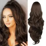 Pferdeschwanz Extensions Ponytail Extension Braun Lang Gewickelt Haarteil Natürliches Kunsthaar Haar Haarverlängerunge Extensions für Damen Ponytail ca.60cm VD120C