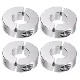 QUARKZMAN 4Stk Doppel Spaltwelle Kragen für 18mm Welle Set Schraube Klemmkragen 40mm AD 12mm Breite für Stopfen Positionshalter Zahnräder Maschine Hilfsmittel Industrie Eloxierung