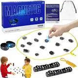 Qintor Magnetisches Schachbrett, magnetisches Schachspiel und Kontrolle, tragbares Schachbrett Schachbrett Spiel, pädagogisches Schach Set für Kinder und Erwachsene, ideal für Reisen und