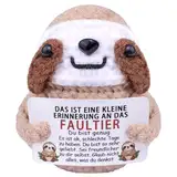 Mwmoeen Lustige Positive Häkeln Faultier Pocket Hug, Kreative Positive Kartoffel Geschenke Beste Freundin Geschenke für Freundin Kleine Geschenke für Frauen