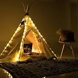 Ginkago Led Lichterkette für Tipi Zelt, 4 X Kette Kinder Teepee Spielzelt Lights Dekorativ, Fairy Lights for Teepee Tents