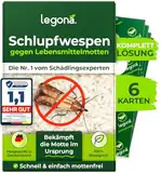 Legona® Schlupfwespen gegen Lebensmittelmotten | 2 Karten à 3 Lieferungen | Effektive Bekämpfung von Lebensmittel Motten | Alternativer Mottenschutz zu Mottenfalle Lebensmittel, Mottenspray