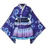 GRACEART Japanischer Kimono Robe Anime Cosplay Kostüm Kleid (S, Blau)