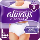 Always Discreet Inkontinenz-Höschen Für Frauen, L, 9 Stück
