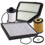 BESTPRICE Inspektionspaket Filterset mit 1x Ölfilter, 1x Luftfilter, 1x Innenraumfilter (Pollenfilter), 1x Kraftstofffilter, Kompatibel mit CHEVROLET CAPTIVA (C100, C140), OPEL ANTARA A (L07)