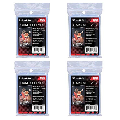 Ultra Pro Standard Regular Soft 400 Stück Penny Kartenfolien Kartenhüllen Sleeves - für Sammelkarten wie Pokemon Magic Sportkarten- Standardgröße, transparent