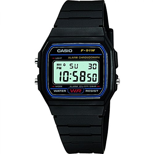 CASIO Unisex ErwachseneArmbanduhr Digital Quarz Harz F-91W-1YER