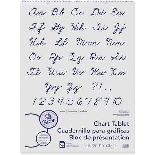 Chart Tablet, Cursive Cover, Unruled 24" x 32", 25 Sheets