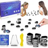 Xurise Magnetisches Schachspiel mit Steinen, spannendes Mehrspieler-Brettspiel für Kinder und Erwachsene, 2024 Neues magnetisches Schachspiel-Set mit Steinen