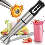 Retoo Elektrische Stabmixer Pürierstab 1200W Handrührer Handrührgerät Zerkleinerer für Milchshake Smoothies Püree Sauce Blender Elektrisch Shake Mixer Stufenlos Geschwindigkeiten Portable