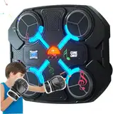 Boxing Machine für Kinder mit Zählfunktion, Smart Bluetooth Music Boxen Machine, Boxing Machine Wandmontage mit 3 Geschwindigkeitsstufen, Musikboxmaschine mit Halbfinger Boxhandschuhe für Hause