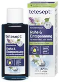 tetesept Ruhe & Entspannung Bad – Gesundheitsbad mit 5 ätherischen Ölen für innere Ruhe und mehr Balance – kosmetischer Badezusatz mit Hautpflege Formel – 1 x 125 ml