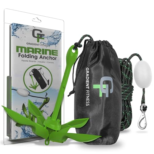 Gradient Fitness Kajak Anker | Paddle-Board-Anker, kleine Boot- und Kanu-Anker, Jetski-Anker, Jetski-Zubehör, PWC-Anker, Kajak-Anker-Kit.