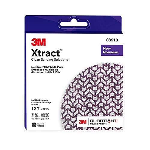 3M Xtract Cubitron II Net Disc 710W, Multi-Grade, 5 in x NH, Die 500X, 20 ea/Case, Multi-pack