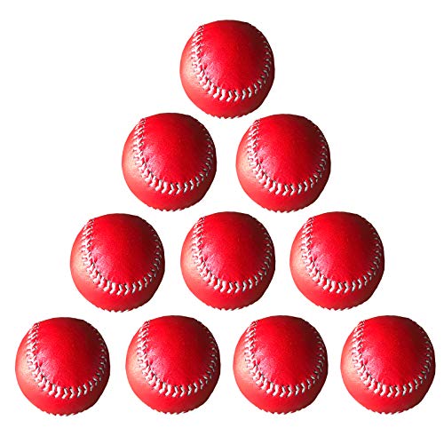 Cawila Schlagball Leder, 80 Gramm, 10er Pack, rot