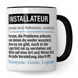 Installateur Tasse lustig, Heizungsbauer Geschenk, Spruch Heizungsbau Installateur Geschenkidee, Kaffeetasse Klempner Kaffeebecher Teetasse Heizungsinstallateur Becher