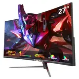 Great voell Curved Gaming Monitor 27 Zoll, 100Hz, FHD(1920x1080P), HDMI 2.0, DP 1.4, HDR, Anti-Blaulicht Augenschutz, 99% sRGB, FreeSync, VESA-Unterstützung, Kann gekippt Warden, pc Bildschirm 16:9