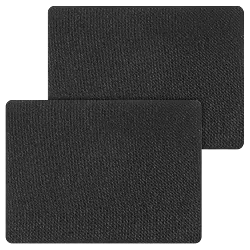 2 Stück Stoff Flicken Selbstklebend Stoff Reparatur Patches 20 x 28 cm Leinenstoff-Patch Reparaturflicken für Sofas Autositze Bürostuhl Vorhänge (Schwarz)