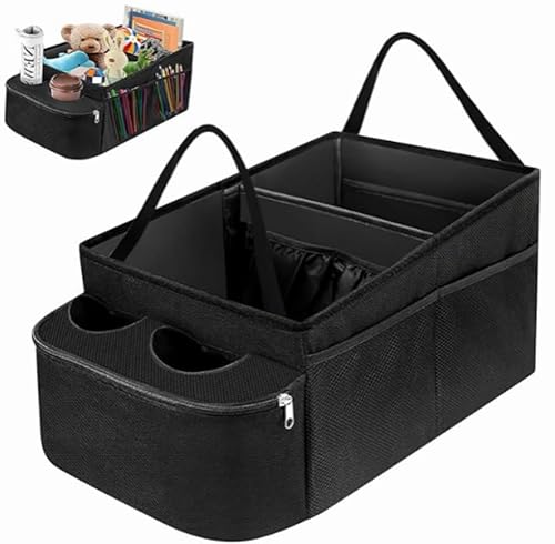 Meyagot Auto Organizer Kofferraum Organizer Kofferraumtasche Kinder Aufbewahrungsbox Auto Faltbox Rücksitz Organizer Faltbar Mit Getränkehalter Autositz Organizer Für Beifahrersitz Rücksitz Kofferraum