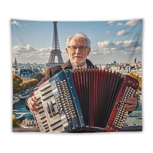 Personalisierter Wandteppich mit Musikern und Instrumenten, moderne große Kunstdekoration für Schlafzimmer, Wohnzimmer, Hintergrunddekoration, horizontaler Wandteppich, langlebig, lichtbeständig