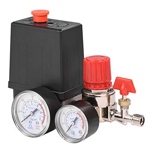 Verrückter Verkauf Luftkompressor-Druckregelschalter, Kleiner Luftkompressor-Druckschalter-Regelventilregler mit Messgeräten