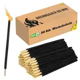 Nico Feuerwerk® 50 Stück Wachsfackeln, Brenndauer 60 Min. I hochwertige Fackeln aus Wachs mit Handschutz für Erwachsene & Kinder I Garten-Fackel für Outdoor Party, Event, Nacht-Wanderung