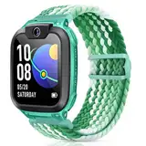 Hexasider Kinder Armband Kompatibel mit Watch Phone Z7/Z6/Z1, Nylon Geflochten Armbänder für imoo Smartwatch Kinder Z1/Z6/Z7 Ersatzbänder für Mädchen Jungen, MultiGrün