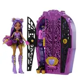 Monster High Skulltimate Secrets Puppen- und Accessoire-Set, Monster Mysteries Clawdeen Wolf mit Kleiderschrank und mehr als 19 Überraschungen inklusive Kleidung, HXH85