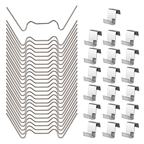 200 Stücke Gewächshaus Klammern Edelstahl,W Drahtklammern + Z Überlappung Clips Set für Gewächshaus,Sturmfest Gewächshaus Zubehör für Gewächshaus Glas,Hohlkammerplatten, Gewächshaus Platten