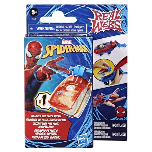 SPIDER-MAN-Man Marvel Real Webs Ultimatives Web Fluid Nachfüllpack für den Real Webs Super Web-Blaster, Netze wie Spiderman herstellen, Kinder ab 5 Jahren