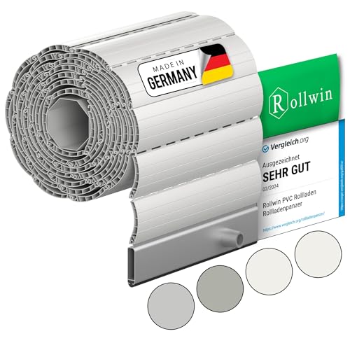 Rollwin ROLLADEN PVC nach Maß Rolladenpanzer Kunststoff Rollladenpanzer Lamelle mit Hohlkammer | Rollladenfenster Rollladentür | Rollladen DEUTSCHE Produktion zum Einbauen Hier Konfigurieren »»