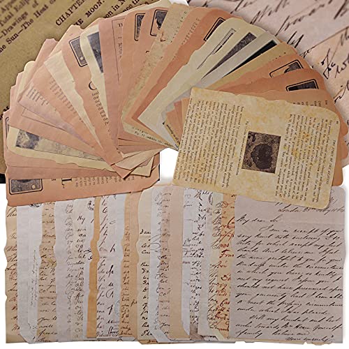 50 Stk 12x17cm Scrapbooking Papier Deko Vintage Bastelpapier Dekopapier Designpapier Scrapbook Zubehör für Tagebuch Notizbuch DIY Kunst und Handwerk (Stil 2)