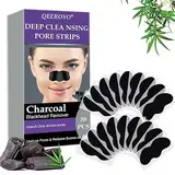 Mitesser Nasenstrips, Nasenstrips, Anti Nosestripes Mitesser, Pore Strips, Poren Reinigung mit Aktivkohle, Entfernen Mitesser und Unreinheiten, 50Pcs Black