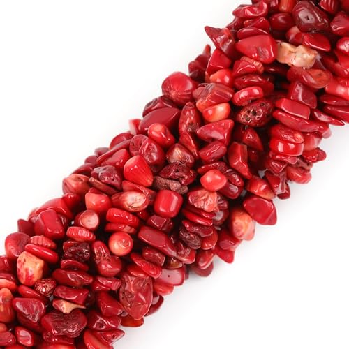 Sweet & Happy Girl's Gemstone Beads Strand Fasernkette Strassperlen Korall 7-8 mm Korall Länge 86 cm