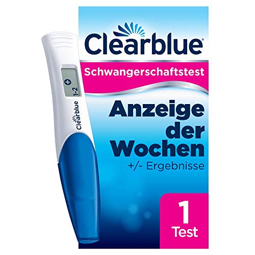 Clearblue Schwangerschaftstest Frühtest digital, Pregnancy Test, 1x Frühschwangerschaftstest/Schwangerschaftsfrühtest mit Wochenbestimmung, Schwangerschaft bestimmen, 25 mIU/ml