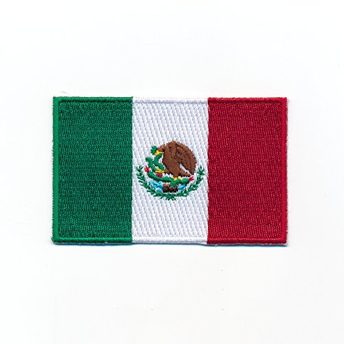 hegibaer 80 x 50 mm Mexico Mexiko Flagge Patch Mexiko-Stadt Flag Aufnäher Aufbügler 0953 X