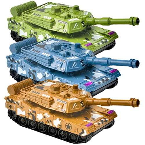 JOINPAYA 3st Panzer Spielzeugauto Panzerstatue Panzer-spielset Für Kinder Hintere Fahrzeuge Tank Timmee-Spielzeug Simulations-panzerspielzeug Desktop-Spielzeug Kidcraft-spielset Plastik