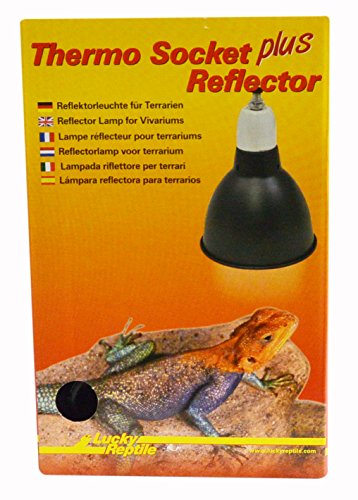 Lucky Reptile Thermo Socket plus Reflector Klein, Schwarz, 1 Stück (1er Pack)