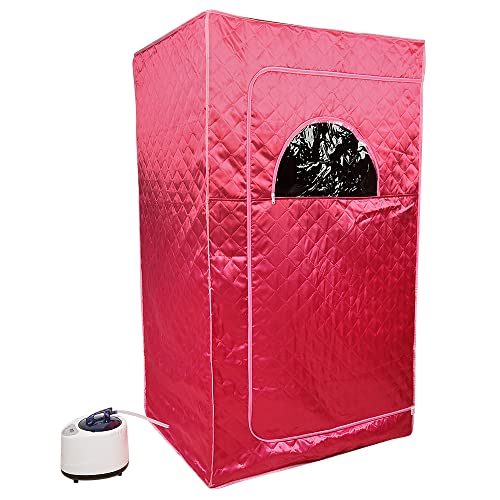 OHMG Sauna,Mobile Dampfsauna, Portable Heimsauna Wärmekabine, Faltbare Sauna,Sitzsauna Saunakabine, Heimsauna mit Fernbedienung Stühlen,1000 W