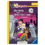 Leserabe – Die Girls vom Gruselinternat | Kinderbuch zum Lesenlernen mit Silbentrenner | Lesestufe 3 | spannende Geschichten für Grundschulkinder | Festeinband, 17,5 x 24 cm | 60 Seiten