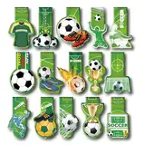 Sternstunde 15 Stück Magnetische Lesezeichen, Fußball Kinder Fussball Mitbringsel, Kleine Geschenke für Jungen Schüler Freund Fußballfans Buchliebhaber Magnet Seite Marker