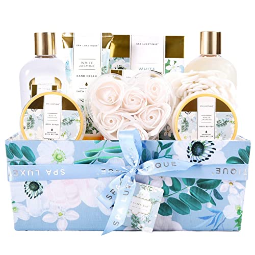 SPA LUXETIQUE Beauty Set für Frauen - Bad Geschenkset 12-teiliges Geburtstagsgeschenk, Jasmin Duft Spa Set, Wellness Set für Frauen, Bad Geschenke für Geburtstage und Feste Muttertagsgeschenk