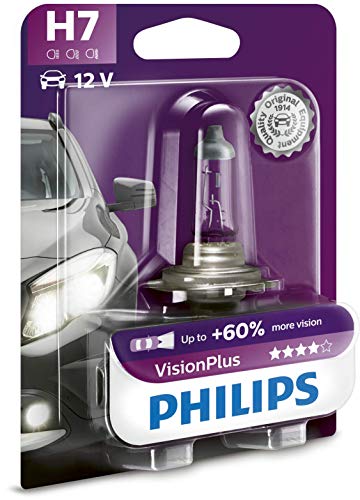 Philips 12972VPB1 VisionPlus +60% H7 Scheinwerferlampe 12972VPB1, Single Blister